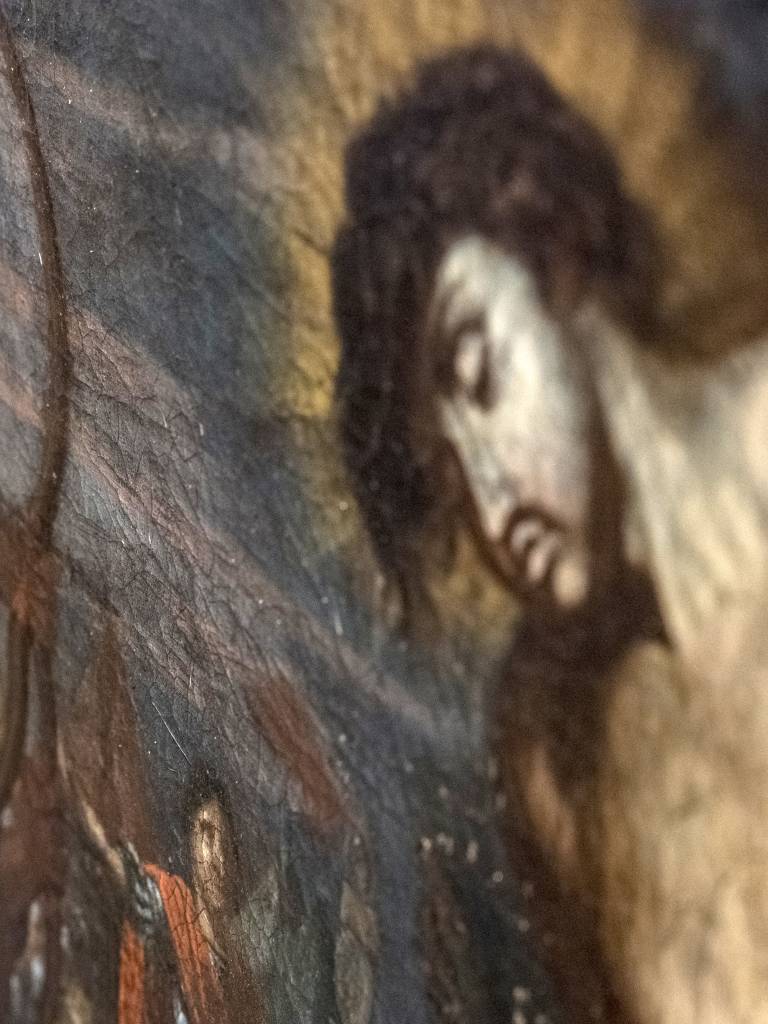 Détail d'un tableau religieux