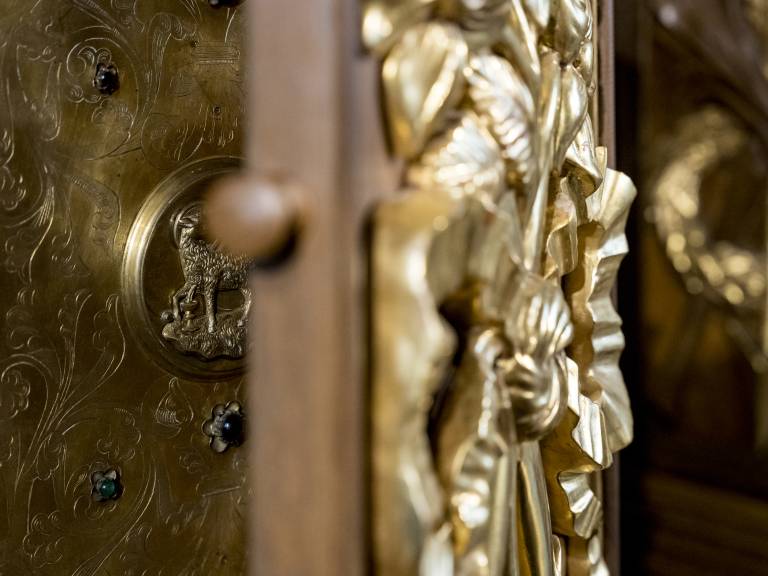 Détail d'un cadre doré